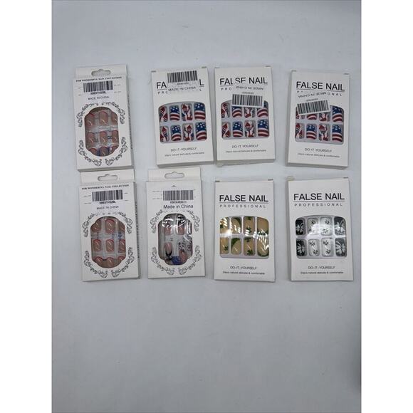 False Nails Beautiful Nail Do it Yourself KITS Lot Of 8 packs NIB 24 In Ea/glue - Picture 7 of 8